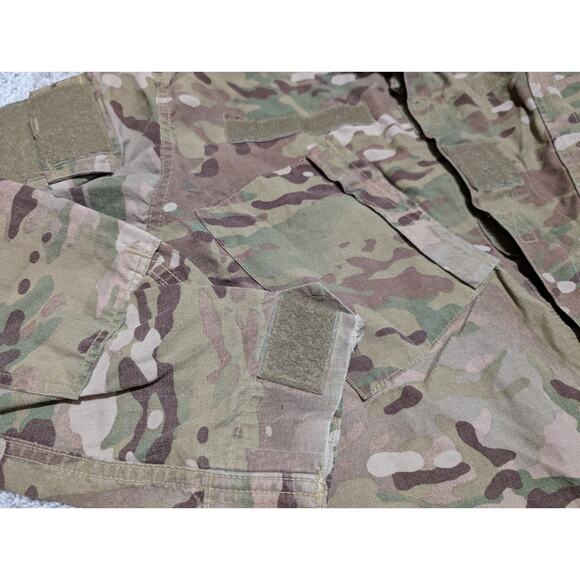 New Army Camo Combat Coat Jacket Team Soldier Flame Resistant Fr SZ Medium Short - Picture 3 of 8